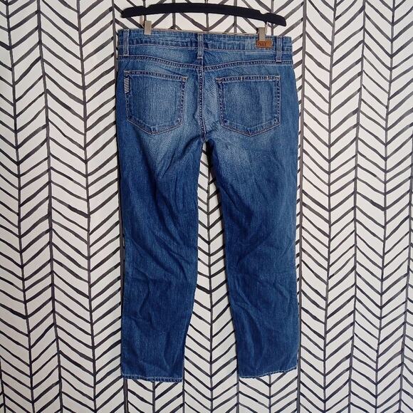 Paige Jeans Jimmy Jimmy Crop distressed patchwork boho - Picture 6 of 6